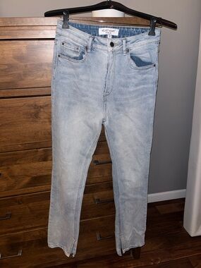 Velvet Heart Light Wash High-Rise Slim Straight Jeans